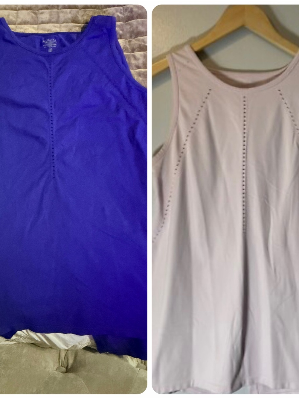 Athleta Foothill Tank Purple and Light Pink Large